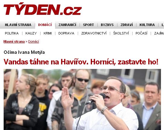 Reakce na článek: Vandas táhne na Havířov. Horníci, zastavte ho!